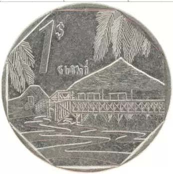 Монета песо Кубы 1994 года Медно-никель