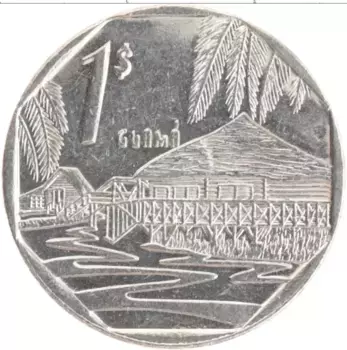 Монета песо Кубы 1998 года Медно-никель Гуама