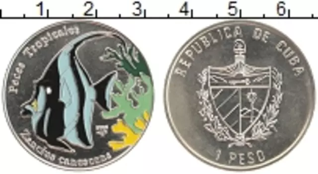 Монета песо Кубы 2005 года Медно-никель Цветная эмаль