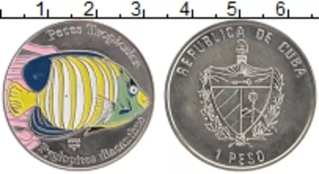Монета песо Кубы 2006 года Медно-никель Цветная эмаль