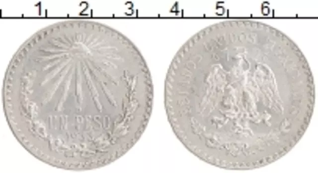 Монета песо Мексики 1933 года Серебро Герб