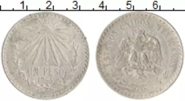 Монета песо Мексики 1944 года Серебро