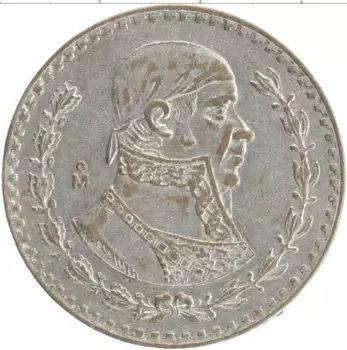 Монета песо Мексики 1960 года Серебро Хосе Морелос