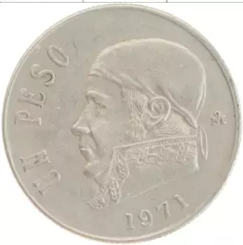 Монета песо Мексики 1971 года Медно-никель