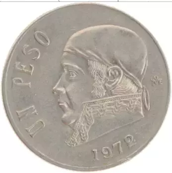 Монета песо Мексики 1972 года Медно-никель