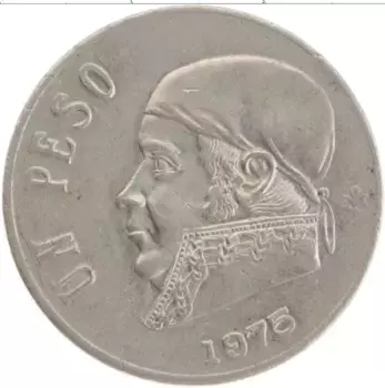 Монета песо Мексики 1975 года Медно-никель