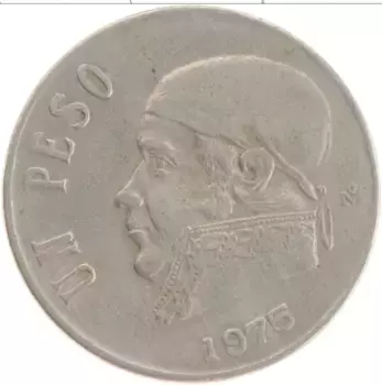 Монета песо Мексики 1975 года Медно-никель