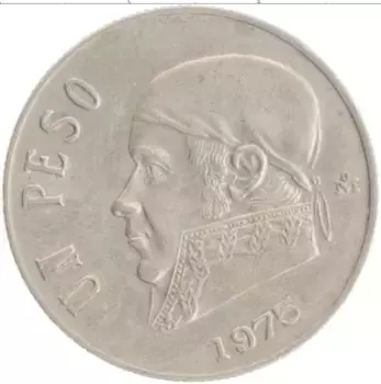Монета песо Мексики 1975 года Медно-никель Хосе Морелос