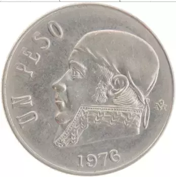 Монета песо Мексики 1976 года Медно-никель Хосе Морелос