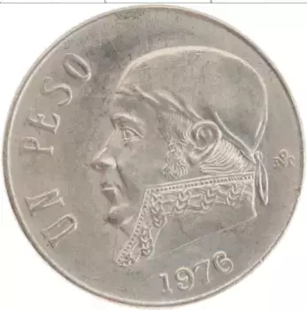 Монета песо Мексики 1976 года Медно-никель