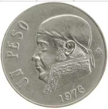 Монета песо Мексики 1976 года Медно-никель Хосе Морелос