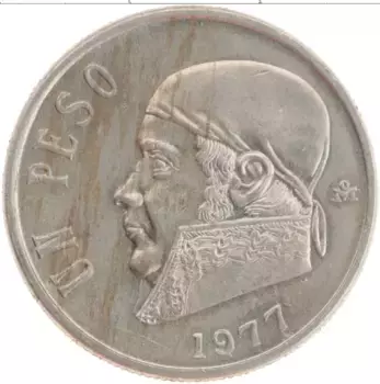 Монета песо Мексики 1977 года Медно-никель