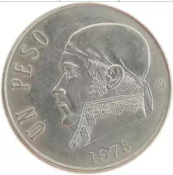 Монета песо Мексики 1978 года Медно-никель
