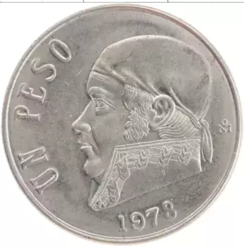 Монета песо Мексики 1978 года Медно-никель