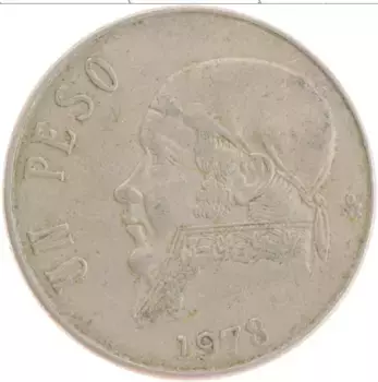 Монета песо Мексики 1978 года Медно-никель Хосе Морелос