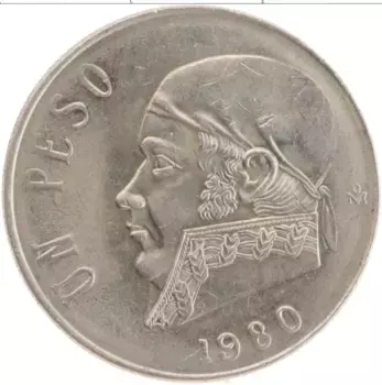 Монета песо Мексики 1980 года Медно-никель