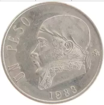 Монета песо Мексики 1983 года Медно-никель