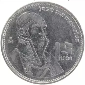Монета песо Мексики 1984 года Медно-никель