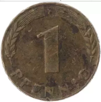Монета пфенниг ФРГ 1950 года Бронза F