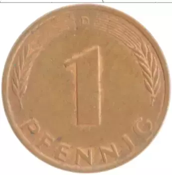 Монета пфенниг ФРГ 1978 года Бронза D