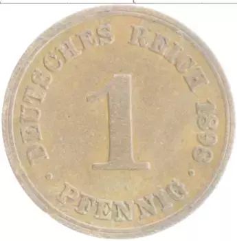 Монета пфенниг Германии 1898 года Медь A