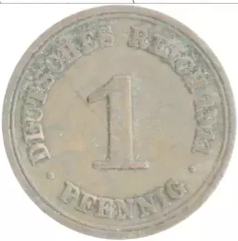 Монета пфенниг Германии 1911 года Медь F