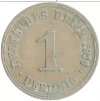Монета пфенниг Германии 1911 года Медь G
