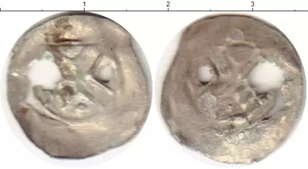 Монета пфенниг Нюрнберга Серебро XV в