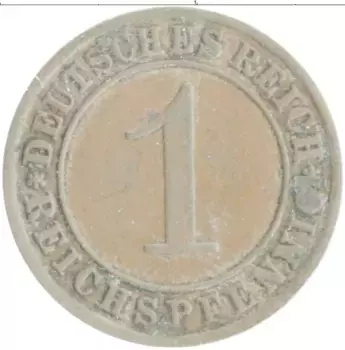 Монета пфенниг Веймарской республики 1931 года Бронза Е