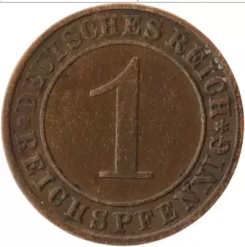 Монета пфенниг Веймарской республики 1935 года Бронза A