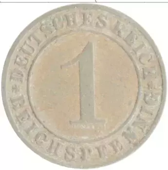 Монета пфенниг Веймарской республики 1935 года Бронза F