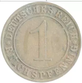 Монета пфенниг Веймарской республики 1935 года Бронза J