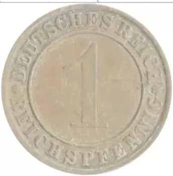 Монета пфенниг Веймарской республики 1935 года Бронза J