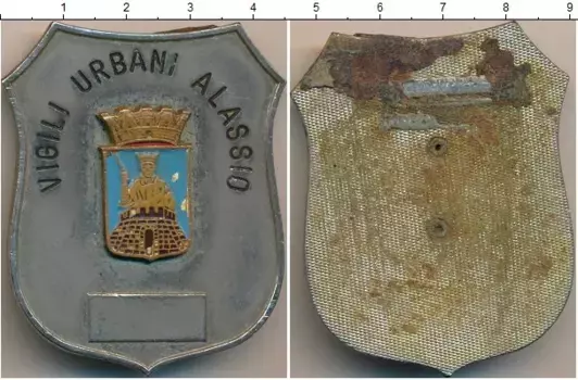 Монета Полицейский знак Италии Медно-никель Алассио