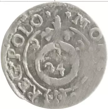 Монета полторак Польши 1629 года Серебро Сигизмунд III
