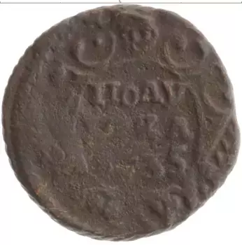 Монета полушка Анны Иоанновны 1735 года Медь