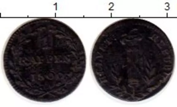 Монета рапп Швейцарии 1800 года Серебро