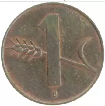 Монета рапп Швейцарии 1966 года Бронза