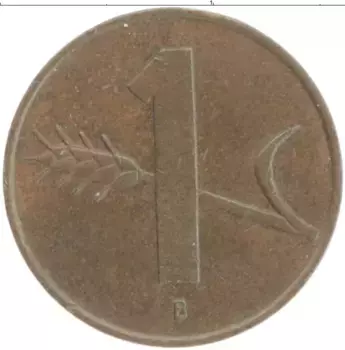 Монета рапп Швейцарии 1968 года Бронза