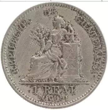 Монета реал Гватемалы 1900 года Медно-никель