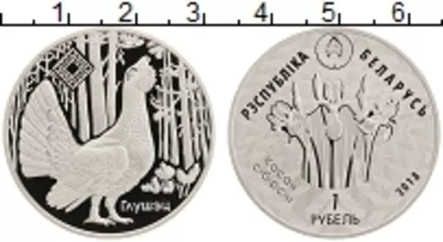 Монета рубль Беларуси 2018 года Медно-никель Глухарь