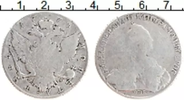 Монета рубль Екатерины 2 1774 года Серебро СПБ QА