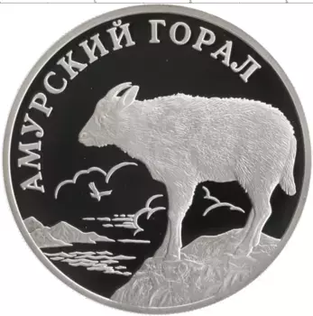 Монета рубль России 2002 года Серебро Красная книга