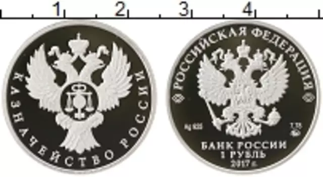 Монета рубль России 2017 года Серебро Казначейство России