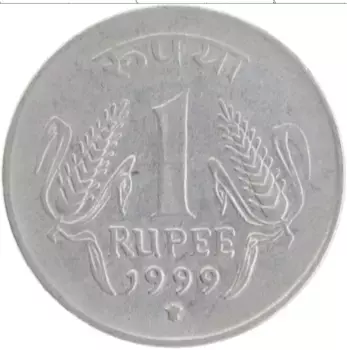 Монета рупия Индии 1999 года Медно-никель