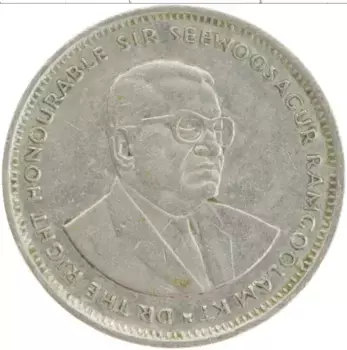 Монета рупия Маврикия 1990 года Медно-никель
