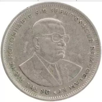 Монета рупия Маврикия 1997 года Медно-никель
