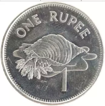 Монета рупия Сейшел 2007 года Медно-никель Ракушка