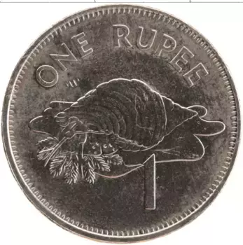 Монета рупия Сейшел 2010 года Медно-никель