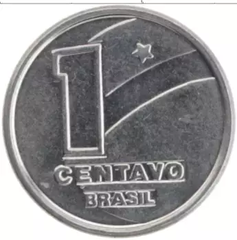 Монета сентаво Бразилии 1989 года Медно-никель